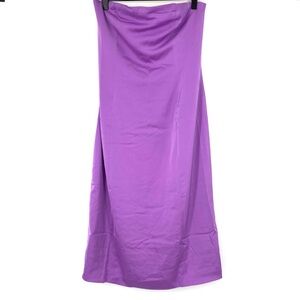 Fashion Nova Sweetie Calls Midi Dress Strapless Purple